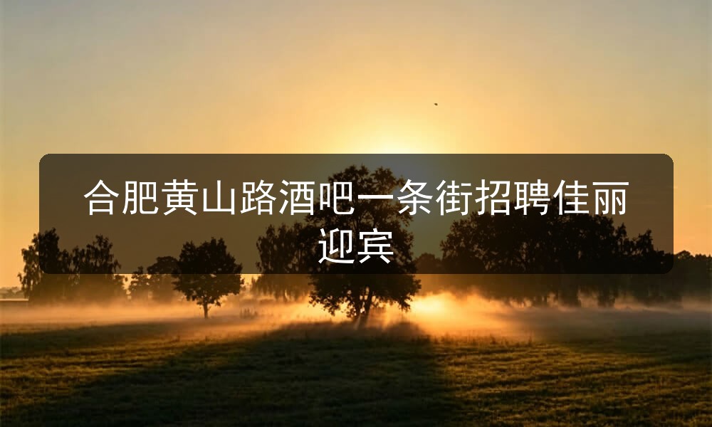 合肥黄山路酒吧一条街招聘佳丽迎宾