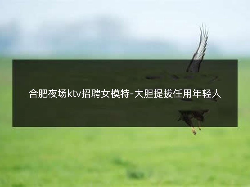 合肥夜场ktv招聘女模特-大胆提拔任用年轻人